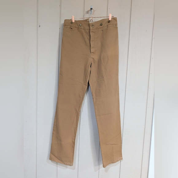 Vintage Scully Tan Canvas Frontier Pants Ranch Workwear Mens 36 Tall Inseam